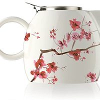 Tea Forte PUGG 陶瓷樱花茶壶