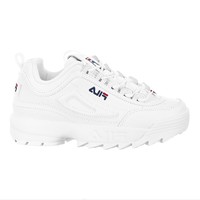 FILA 斐乐 Disruptor II颠覆者系列 女士休闲运动鞋 白色/海军蓝 36.5