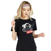 Paul Frank 大嘴猴 女士运动T恤 PFATE202771WC01 黑色 L