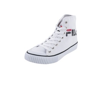 FILA 斐乐 CLASSIC KICKS LETTERING MID 中性运动帆布鞋 FS1SIA3014X 35.5 白色