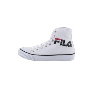 FILA 斐乐 CLASSIC KICKS LETTERING MID 中性运动帆布鞋 FS1SIA3014X 35.5 白色