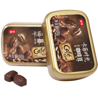 富味 香浓咖啡糖 咖啡糖即食咖啡豆可嚼压片糖15g/4盒