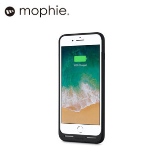 mophie苹果iPhone8Plus背夹电池充电宝 兼容Qi无线充电器 2420mAh防摔防撞 iPhone8 Plus 黑色