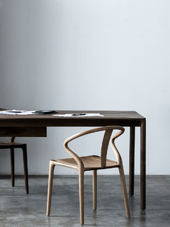 有闲书桌实木黑胡桃白橡木桌子书房卧室家用工作办公桌子