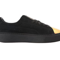 PUMA 彪马 Suede Platform Gold 女士休闲运动鞋 36222202 黑金 35.5