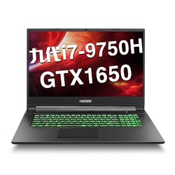 Hasee 神舟 战神 G7M-CT7NA 17.3英寸游戏本（i7-9750H、8GB、512GB、GTX1650、72%）