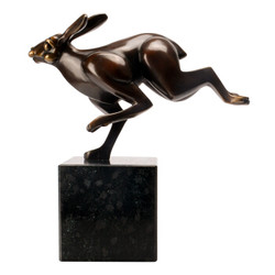 弗兰斯限量青铜雕塑作品 《奔跑的兔子》限量收藏品 家居装饰摆件