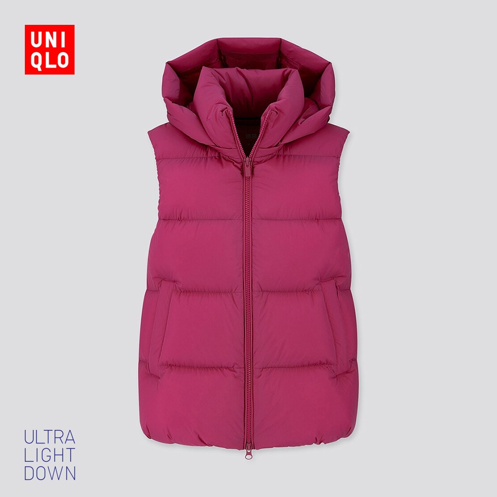 优衣库女装高级轻型羽绒蓬松连帽背心420278uniqlo