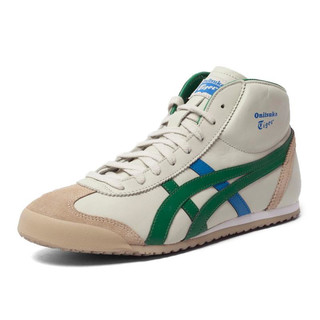 Onitsuka Tiger 鬼塚虎 MEXICO MID RUNNER系列 中性休闲运动鞋 HL328-0284 米灰色/绿色 43.5