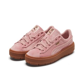 PUMA 彪马 Platform Trace 女士休闲运动鞋 372613-02 新婚粉/树胶色 35.5