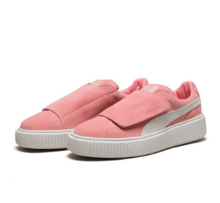 PUMA 彪马 Basket Platform Strap 女士休闲运动鞋 365224-01 粉色/白 36