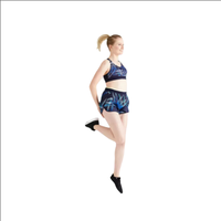 DECATHLON 迪卡侬 100系列 女士运动裤 308205 深藏青色/蓝黑色/荧光冷黄 2XS