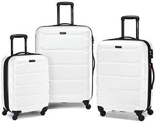 Samsonite 新秀丽 Omni Pc Hardside 可扩展行李箱，带万向轮，白色，3-Piece Set (20/24/28)