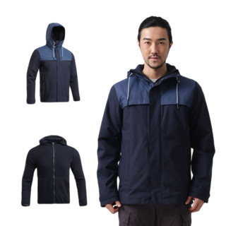 DECATHLON 迪卡侬 FOR1 男士冲锋衣 8319065 蓝色拼接 S