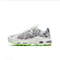 NIKE 耐克 Air Max Plus 女士休闲运动鞋 BQ4803-100 白绿/涂鸦 36