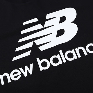 new balance 男士运动T恤 AMT91546 黑色 M