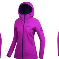 TOREAD 探路者 TREKKINC徒步系列 女士软壳衣 HAEF92022 艳紫 XS