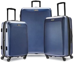 American Tourister 月光硬壳可扩展行李箱带万向轮 *蓝 3-Piece Set (21/24/28)会员特价