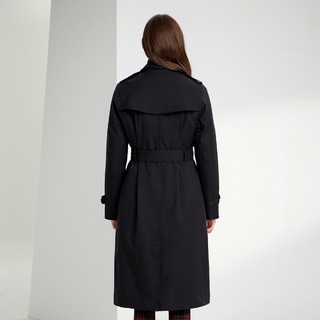 【反季】风衣时尚防寒长款保暖女式羽绒服 XS 黑色