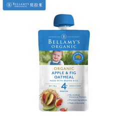 贝拉米 Bellamy’s 婴幼儿辅食 燕麦无花果苹果泥120g/袋 *5件