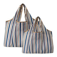 两件装加厚环保袋便携可折叠超市购物袋大号收纳袋单肩防水买菜包 大小同款H151