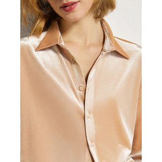 Amii极简法式复古衬衫女2020夏季新款长袖衬衣洋气金丝绒百搭上衣