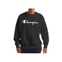 Champion 男士字母logo印花图案圆领卫衣