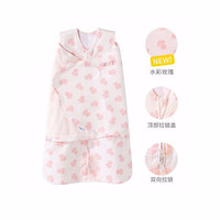 HALO 包裹式新生婴儿睡袋 夏季薄款 水彩玫瑰 NB(48-58厘米/0-3月)