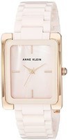 Anne Klein 女士 AK/2952LPRG 玫瑰金和浅粉色陶瓷手镯手表