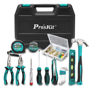 宝工（Pro'sKit）16件套家用工具箱套装 多功能手动工具箱 组套工具 五金工具组合套装PK-2057