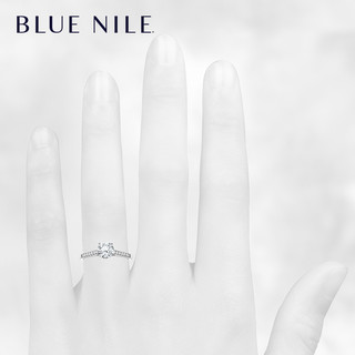 Blue Nile 小巧大教堂密钉钻石订婚戒指求婚钻戒带副钻3EX定制GIA