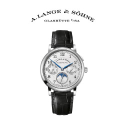 A. Lange & Sohne/朗格官方正品1815系列男士鳄鱼皮年历机械腕表