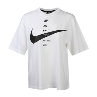 NIKE 耐克 女士运动T恤 CU5683-100 白色 M