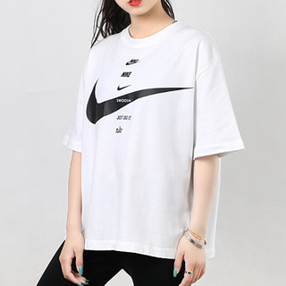 NIKE 耐克 女士运动T恤 CU5683-100 白色 M