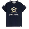 Paul Frank 大嘴猴 女士烫金印花圆领休闲运动短袖T恤PFHTE202329W 藏青XL