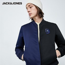 JACK JONES 杰克琼斯 219321558 男士拼色刺绣棒球服