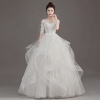 蜜月新娘 女士婚纱套装 MIY052248 4件套 白色 S