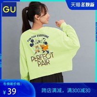 GU 极优 Disney米奇米妮迪士尼合作款 女装短款T恤 324150