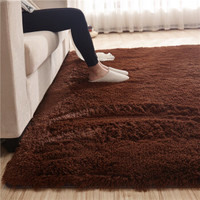 移动专享：Quail 长毛加厚丝绒地毯 咖啡色 60*160CM