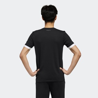 adidas NEO M CS VERBIAGE T 男士运动T恤 EI4530 黑色/浅星红 M