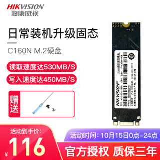 海康威视（HIKVISION）C160N M.2 2280 SATA协议 SSD固态硬盘 ngff C160N 128G (M.2)
