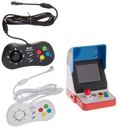 Game Monkey Neogeo Mini Pro Player 垫（1 个黑色和 1 个白色）和 HDMI 线缆 - Neo Geo 口袋