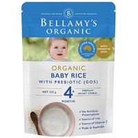 限新客：BELLAMY'S 贝拉米 婴幼儿辅食 宝宝有机米粉 125g