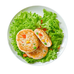正大（CP） 蔬菜鸡肉饼 720g 出口级鸡胸肉 减脂代餐 健身食材 方便菜 *9件