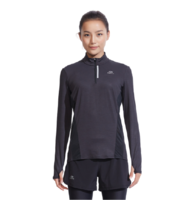 DECATHLON 迪卡侬 TS RUN WARM 女士运动T恤 经典黑 S