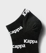 Kappa 卡帕 男士透气抑菌短筒袜4双装KP0W06 黑色均码