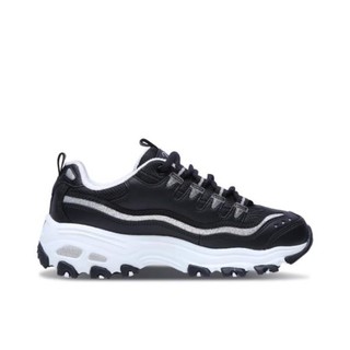 SKECHERS 斯凯奇 D'Lites 女士休闲运动鞋 11914/BKW 黑银白 39