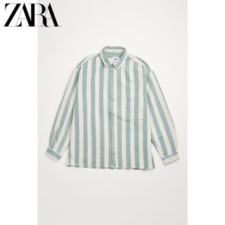 ZARA 新款 男装 条纹纹理衬衫外套 07446307445