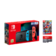  限地区：Nintendo 任天堂 国行 Switch+《马力欧 奥德赛》卡带+128GB内存卡 游戏机套餐 红蓝　