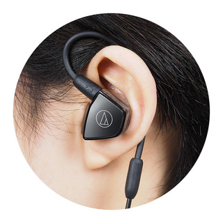 audio-technica 铁三角 ATH-LS300is 入耳式挂耳式动铁有线耳机 银色 3.5mm